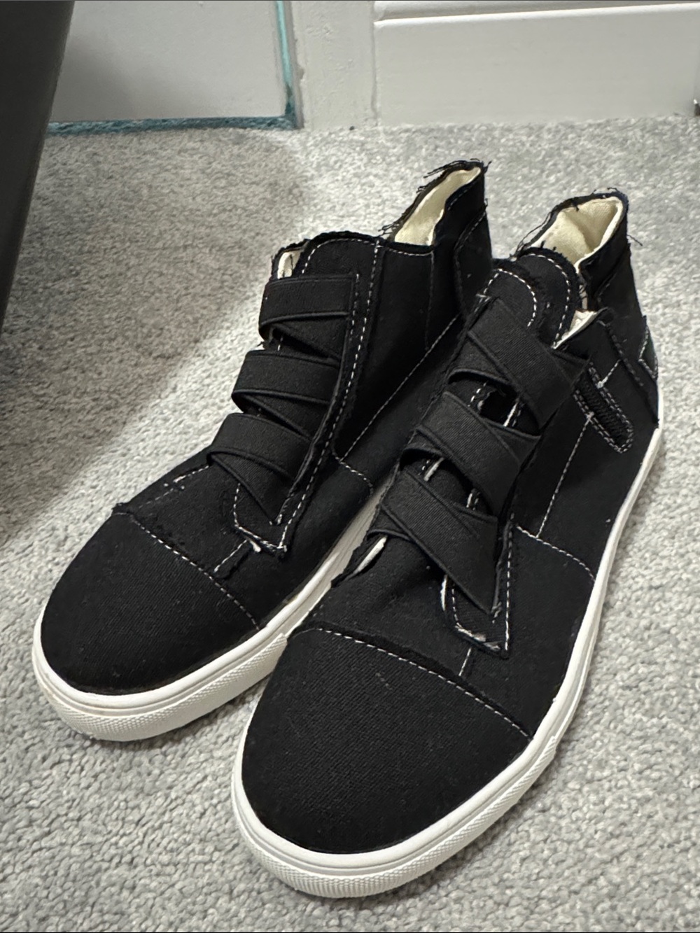 Women’s  Black High-Top Canvas Sneakers